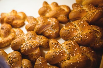 Close-up of croissants