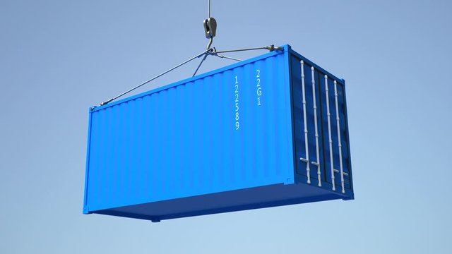 High quality 3D render shipping container for use in presentations, education manuals, design, etc. 3D