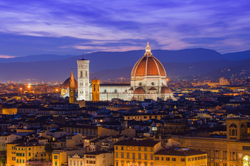 Fototapeta premium The twilight of Florence in Tuscany, Italy