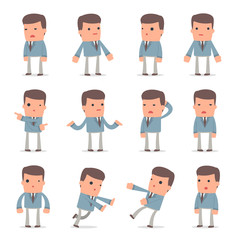 Set of Confused and Sad Character Graduate Student in ignorance