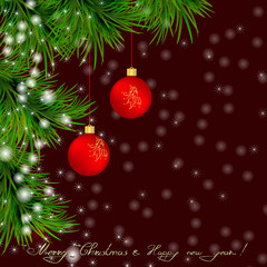 Christmas and happy new year background