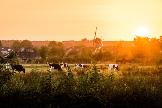 Typical Dutch village, Hellendoorn Sunset