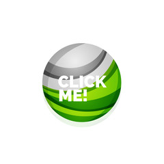 Vector abstract sphere button template