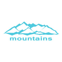 Blue mountains. A symbolic image