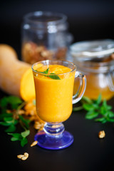 pumpkin smoothie with nuts and honey