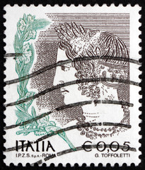 Obraz premium Postage stamp Italy 2002 Young Velca, Etruscan Tomb