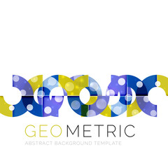 Modern abstract round shapes repititon background