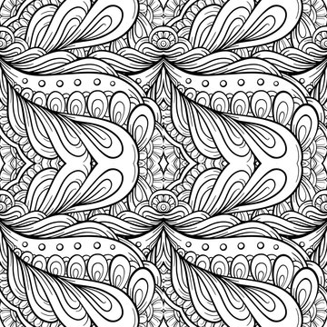 Fantasy decorative ornamental seamless pattern