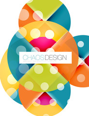 Round shapes, circle banner with sample text