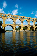 Fototapeta na wymiar Pont du Gard near Nimes, France 