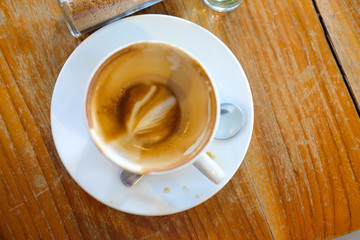 Empty coffee cup after drink