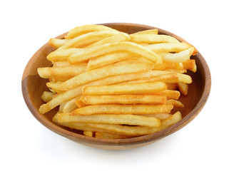 french fries on a white background