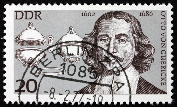 Postage stamp Germany 1977 Otto von Guericke, Physicist