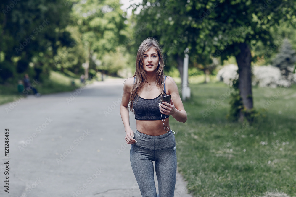 Wall mural beautiful sporty girl