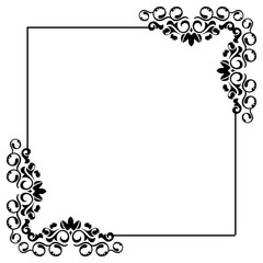Silhouette frame with free space for your text. Vector clip art.
