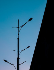 street lamp silhouette