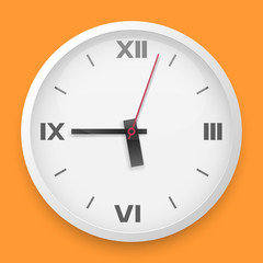 Round wall clock vector template