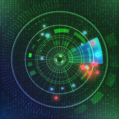  Futuristic technology HUD vector background