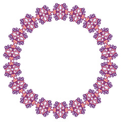 Round decorative frame. Vector clip art.