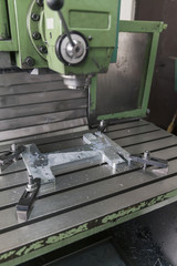 metal parts on lathe