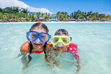 Photo of snorkeling kids