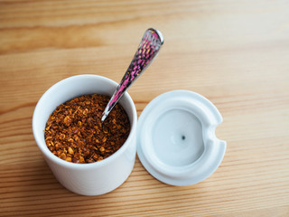 Food Seasoning in ceramic, cayenne pepper