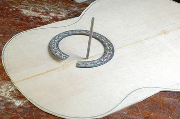 Upper deck and rosette classical guitar