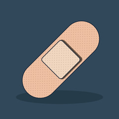 Bandage icon. Medical and health care theme. Colorful design. Vector illustration