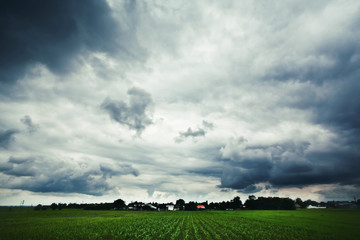 Landscape under cloudy weather