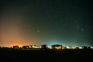 Foto auf Acrylglas Nacht Vorstadtwohnhäuser bei Nacht