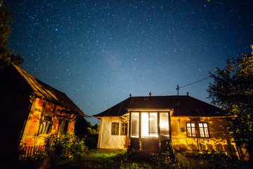 Night landscape in countryside