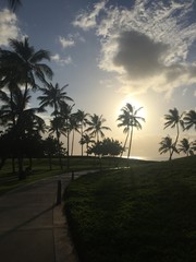 Fototapeta na wymiar Sunset Oahu Hawaii