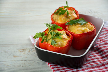 Red stuffed peppers