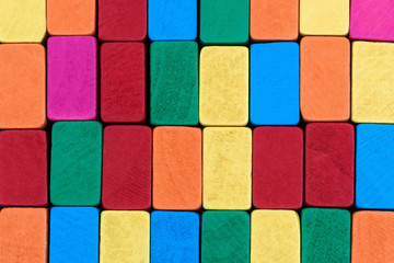 Fototapeta na wymiar Multi-colored wooden blocks
