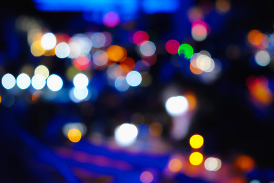 blurred  lights of the night city