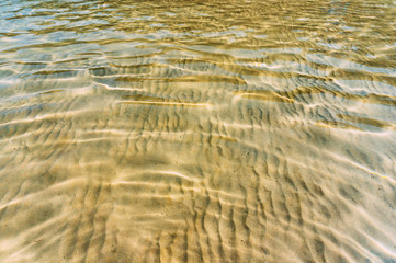 Clear sea water ripples