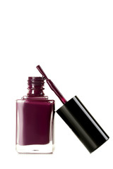 Bottle of nail polish isolated on a white