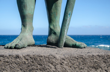 Sockel einer Guanchen-Statue auf Teneriffa