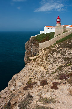 St. Vincent Cape and lighthouse, Algarve, Portugal.