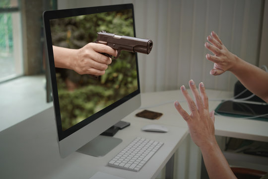 Gun from sreen of computer