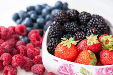 blueberries raspberries strawberries blackberries