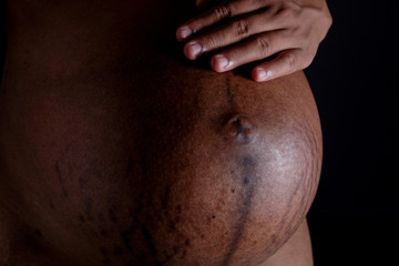 Belly of a pregnant woman