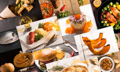 Natural food collage