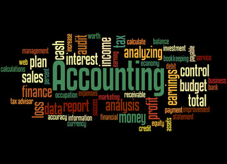 Accounting, word cloud concept 4