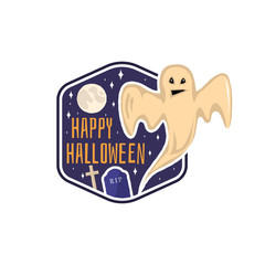 Halloween vintage badge, emblem or label.