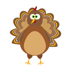 Cartoon Turkey vector illustration.