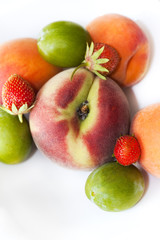 Isolated fruits on a table