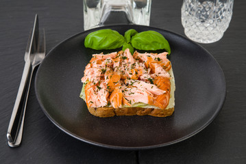 Vollkorntoast mit Lachs