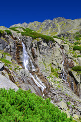 Skok waterfall in High Tatras mountains, Mlynicka Valley, Slovakia. © vencav