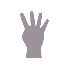 vector of hand icon on white background